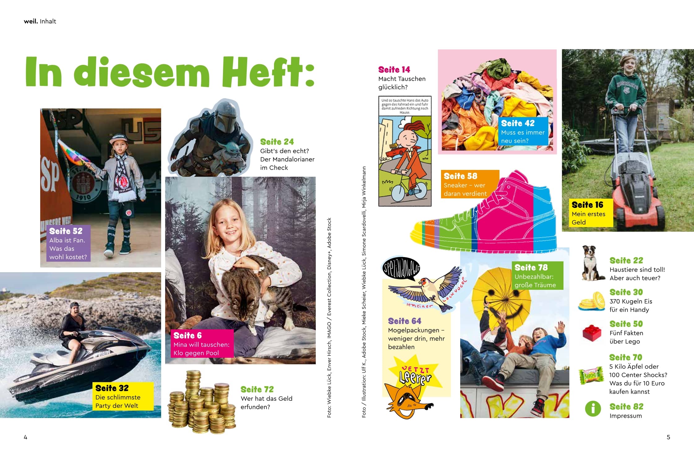 weil. - Wirtschaftsmagazin für Kinder - Inhalte der ersten Ausgabe